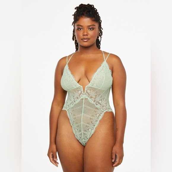 Savage & Fenty Deco Glass Lace Teddy - Picture 1 of 16
